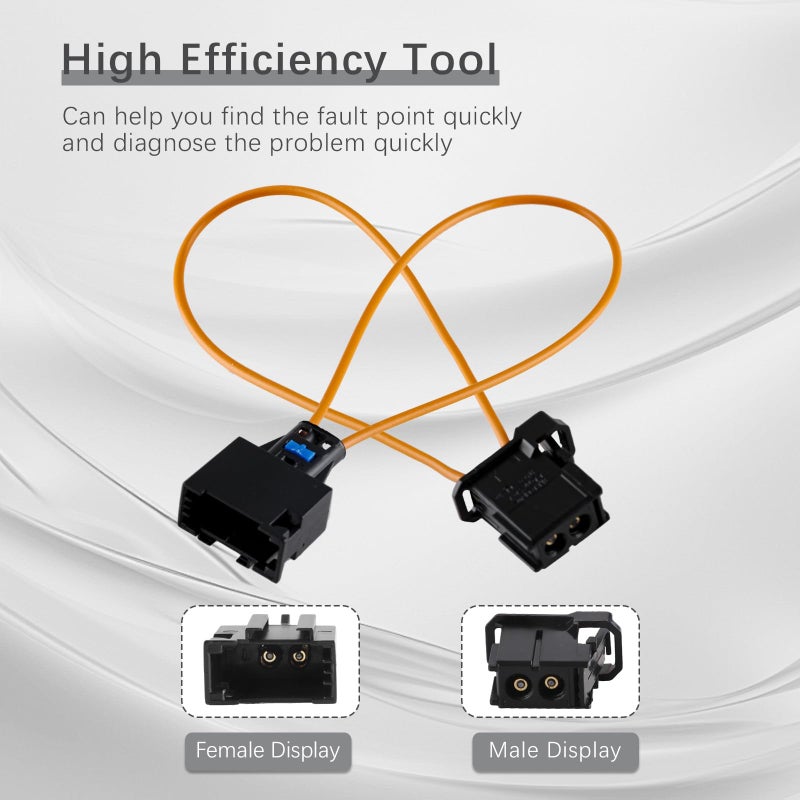 kithing Velidy 2 PCS Fiber Most Optical Optic Loop Bypass Male Female Adapter for Benz Audi Mercedes BMW VW Porsche - Image 3